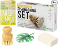 Natural Non-Toxic Dish Washing Soap - Dyes And Fragrance Free - Vegan Cruelty-Free Eco-Friendly And Zero Waste Dishwashing Handmade Solid Bar Soaps Detergent & Biodegradable (Lemon Bundle)