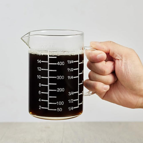 Ackers Mirror Etching Scale Glass Measuring Cup--Made of High Borosilicate by AckersBORO33