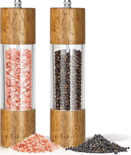 2-Pack Wooden Salt and Pepper Grinder Set by JTGILKFR