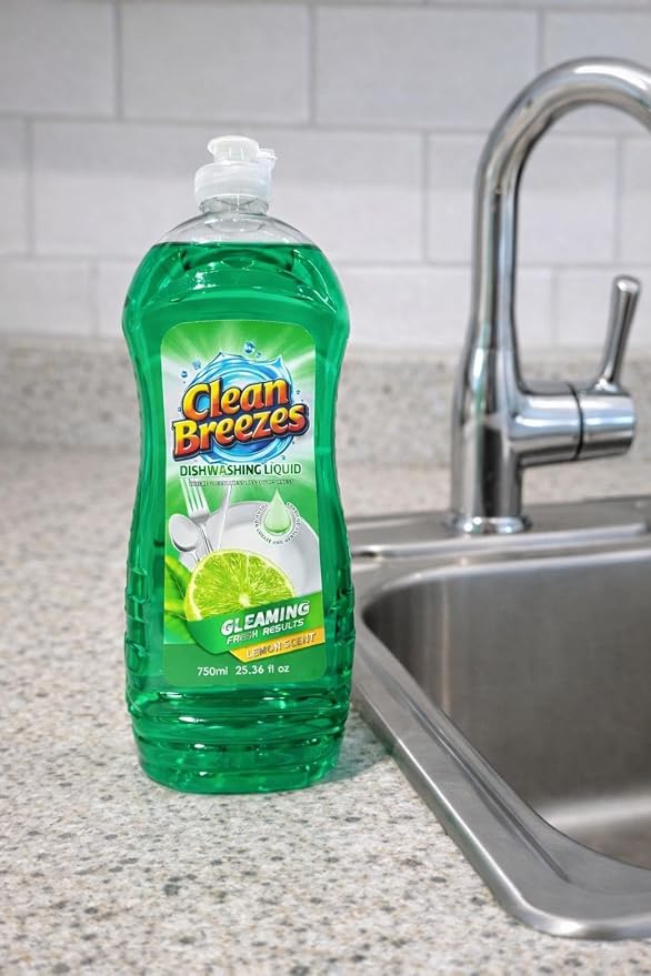 Dishwashing Liquid Dish Soap, 25 fl oz (Pack of 4) – Refreshing Lime Scent, Grease-Fighting Formula, Long-Lasting Dishwashing Soap, Dish Liquid, Dishwashing soap for sensitive skin