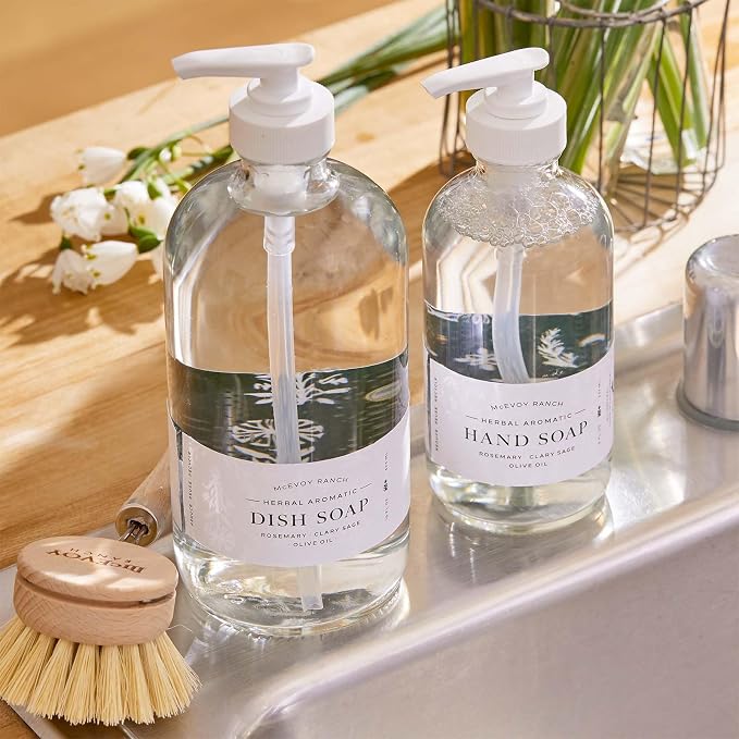 McEvoy Ranch Herb Garden Dish Soap 16 FL OZ (2-pack) by ODE Olive Oil Beauty