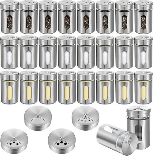 24 Pcs Stainless Steel Spice Jars by Tolare