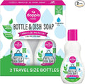Dapple Baby Fragrance-Free Baby Bottle & Dish Soap - (2 Pack) 3 fl oz - Plant-Powered Cleaner for Bottles, Pump Parts, and Sippy Cups - Travel Size