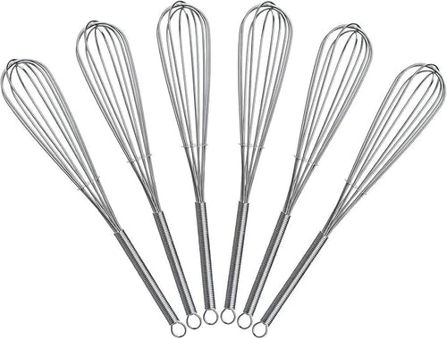8 inch Mini Wire Whisk 6 Pack by Keewah