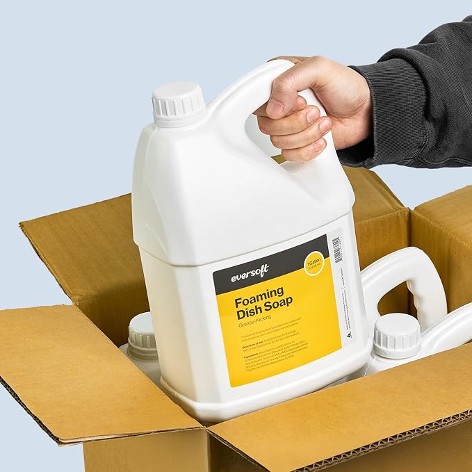 EZbrnd Eversoft Foaming Dish Soap Gallon Refill, 4 x 1gallon, Yuzu Scent