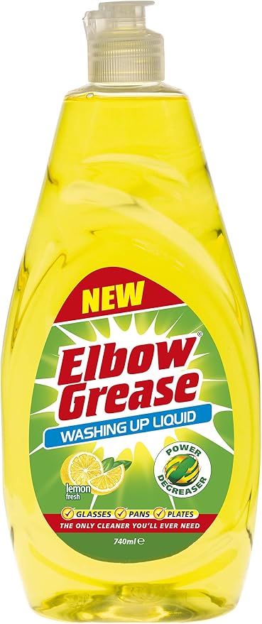 Elbow Grease Washing Up Liquid Lemon Fresh, 740 Ml