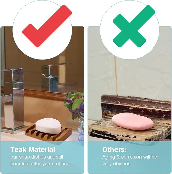 Teak Soap Dish & Dish Scrub Brush by HTB