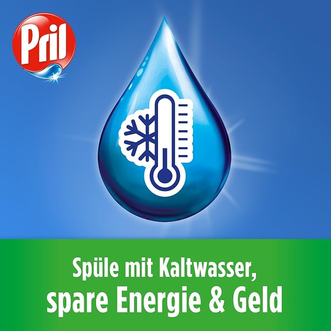 Pril Original Lime (675 ml), Hand Dishwashing Liquid with Highest Degreasing Power, for Clean Dishes, Even in Cold Water, Fresh Lime Fragrance
