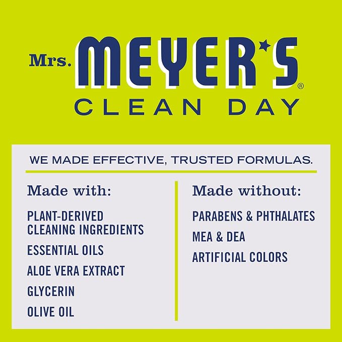 MRS. MEYER'S CLEAN DAY Lemon Verbena Dish Soap (48 Fl Oz) and Hand Soap Refill (33 Fl Oz) Bundle