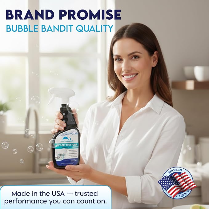 Lift-Off Dish Foam Spray with Enzymes, 22 Fl Oz - Pack of 2 | Grease-Fighting Foaming Dish Spray, Free & Clear Dish Soap Spray for Pre-Spotting Laundry, Citrus Scent