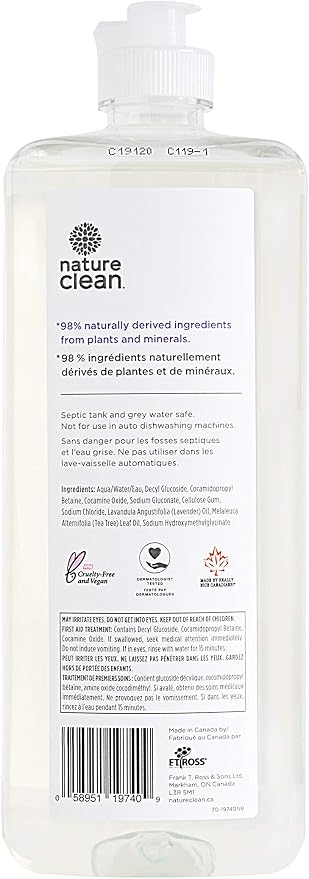 NATURE CLEAN Nature clean Natural Hand Dish Liquid, 740 ml, 25 Fl Ounce
