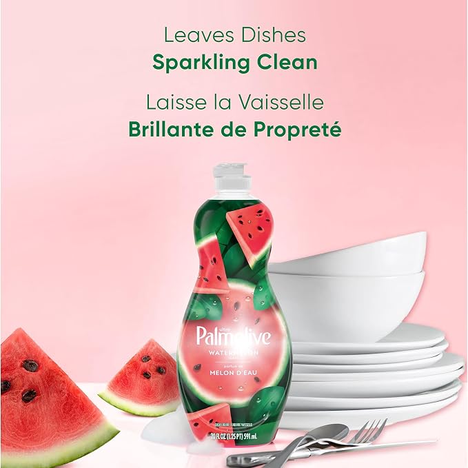 Cleaning Palmolive Ultra Liquid Dish Soap Watermelon 591ML-2 Ct