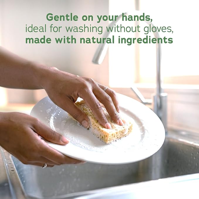 KUXTAL Dish Soap 3 Pack – Gentle on Hands, Powerful Grease Cutting, Biodegradable Plant-Based Formula for Hand Washing, Natural Citrus Scent, 27.7 fl oz Each