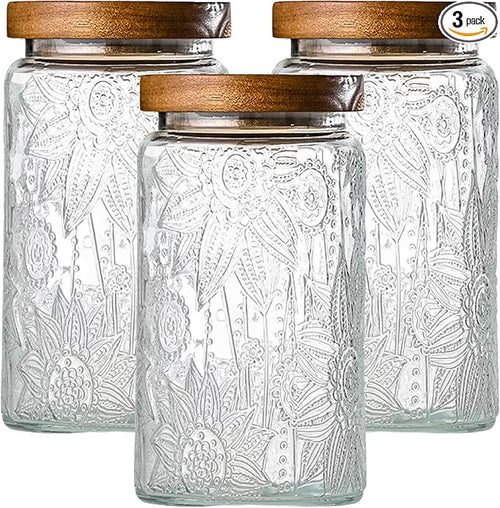 Adodeen 3-Pack 32oz Vintage Glass Jar by Unknown