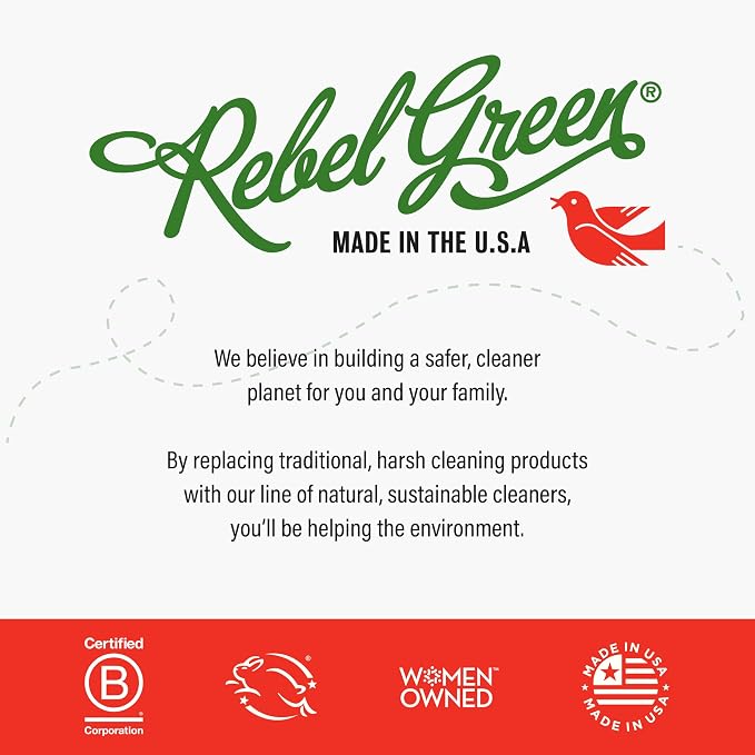Rebel Green Ultra Clean Dish Soap, Plant-Derived Dishwashing Soap | Liquid Dish Soap for Grease and Tough Messes, No Harsh Chemicals, Lavender & Grapefruit Scent, 16 fl oz, 2 Pack