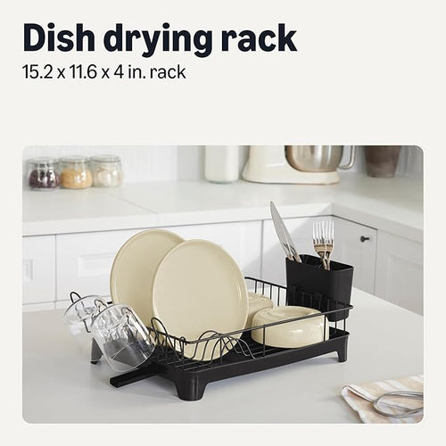 Amazon Basics Stainless Steel Dish Drying Rack, 15.2 x 11.6 x 4 in. - Image 2
