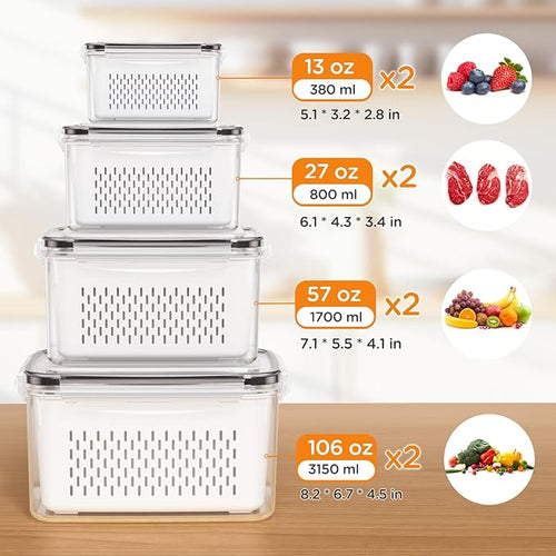 8-Pack Fruit Storage Containers - Image 2