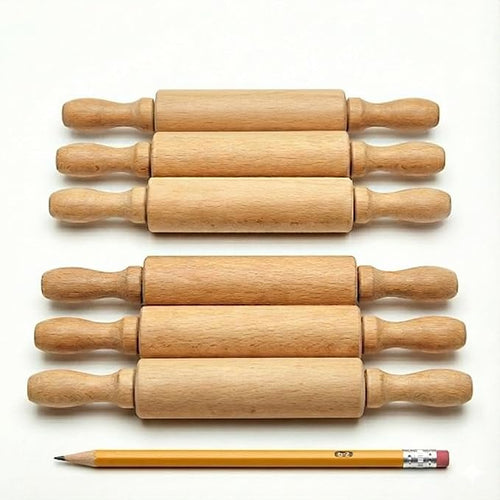 8-Inch Premium Kids Mini Rolling Pins Splinter-Free, Non-Stick Hardwood by SensationallyOT