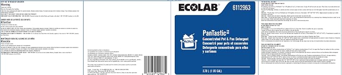 Ecolab PanTastic 12963 Concentrated Pot & Pan Detergent - 1 Gallon