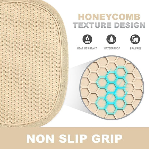 2-Pack Silicone Pot Holders for Kitchen Heat Resistant up to 500°F, Non-Slip - Image 2