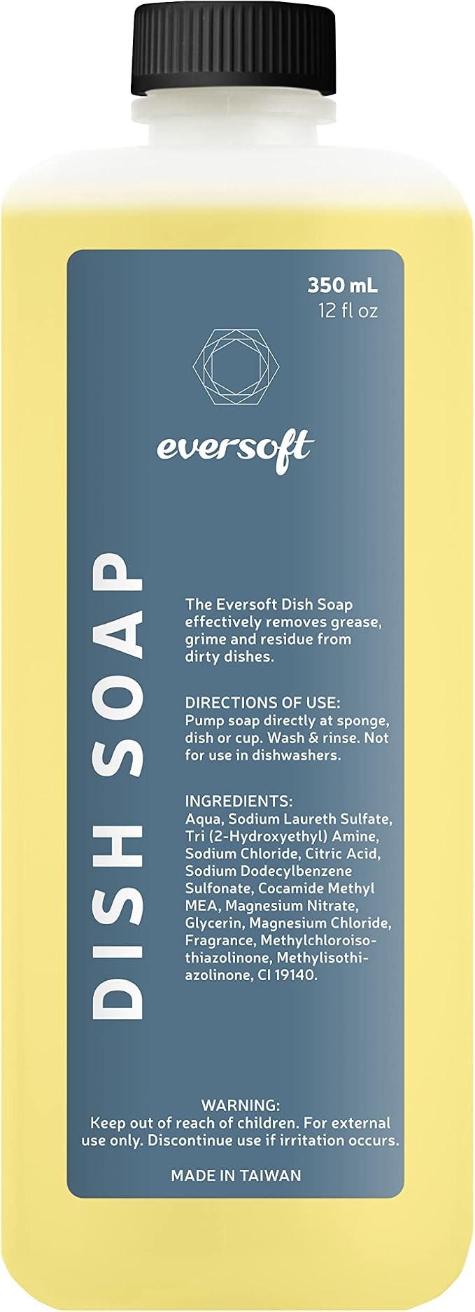 Eversoft Dish Soap Refill Cartridge, Pack of 6 x 350ml (12.0 oz), ESO-019P