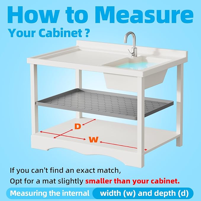 Winisok Silicone Under Sink Mat 25" x 19", kitchen Essentials and Gadgets - Image 6