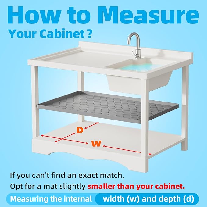 Winisok Silicone Under Sink Mat 37" x 19", kitchen Essentials and Gadgets - Image 6