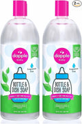 Dapple Baby Fragrance-Free Baby Bottle & Dish Soap Refill - (2 Pack) 30 fl oz - Plant-Powered Cleaner for Bottles, Pump Parts, and Sippy Cups - Removes Milk Film & Odors