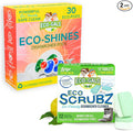 Eco-Gals Dish Cleaning Ultra Pack With Eco-Scrubz Dishwasher Cleaner Plus Eco-Shines Dish Detergent with 3 in 1 Power of Liquid, Powder, and Gel for Brighter Cleaner Dishes