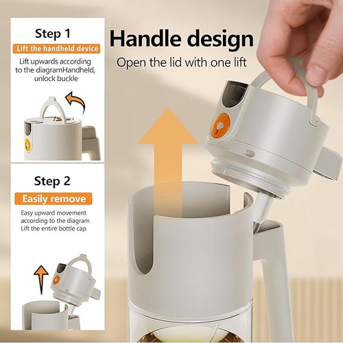 20.3oz/600ml Glass Material 2 in 1 Olive Oil Sprayer - Image 2