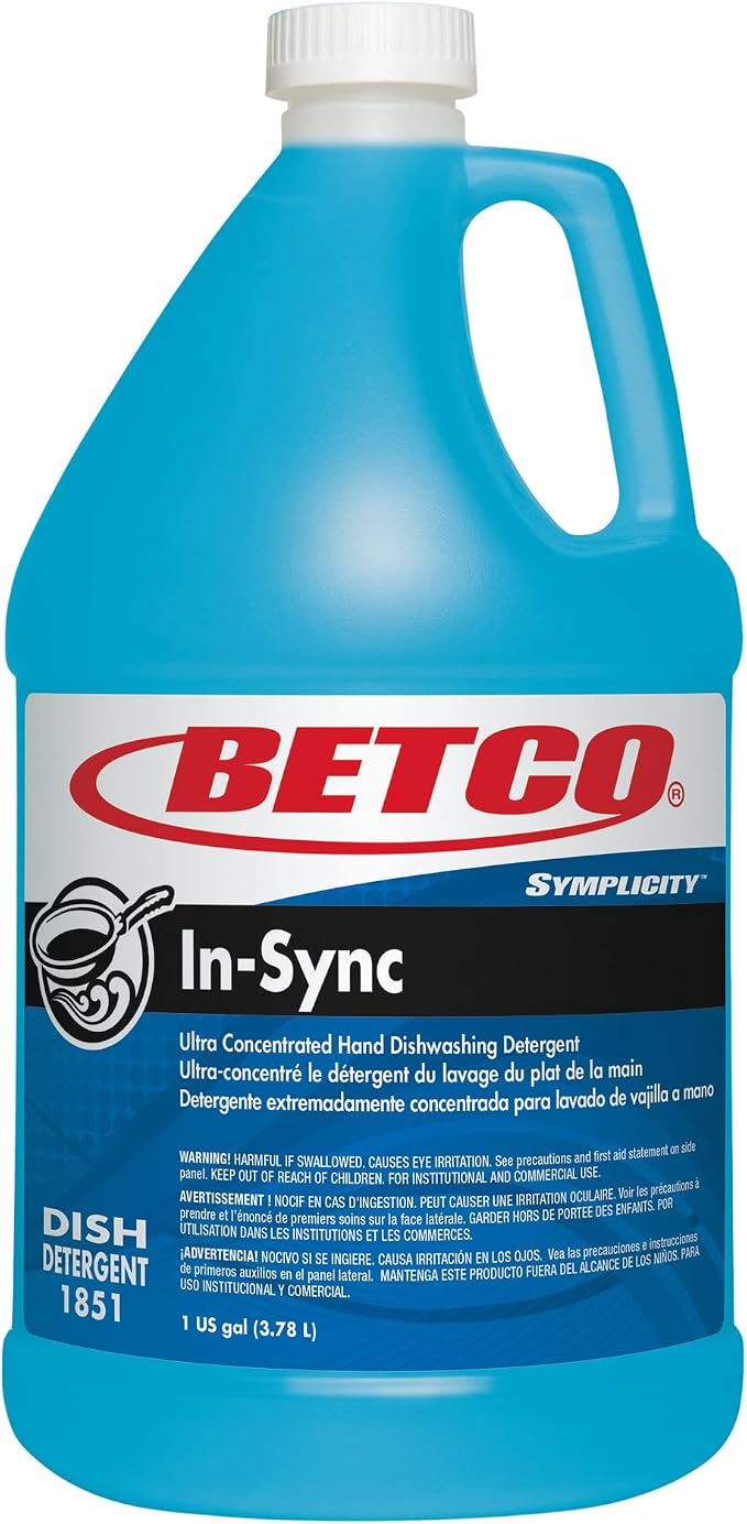 Betco® Symplicity™ In-Sync Dishwashing Detergent, 128 Oz Bottle, Case Of 4