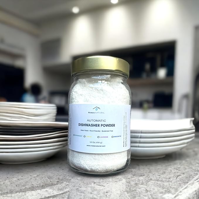 Automatic Dishwasher Powder Powered by Enzymes 16 Oz (lemon)