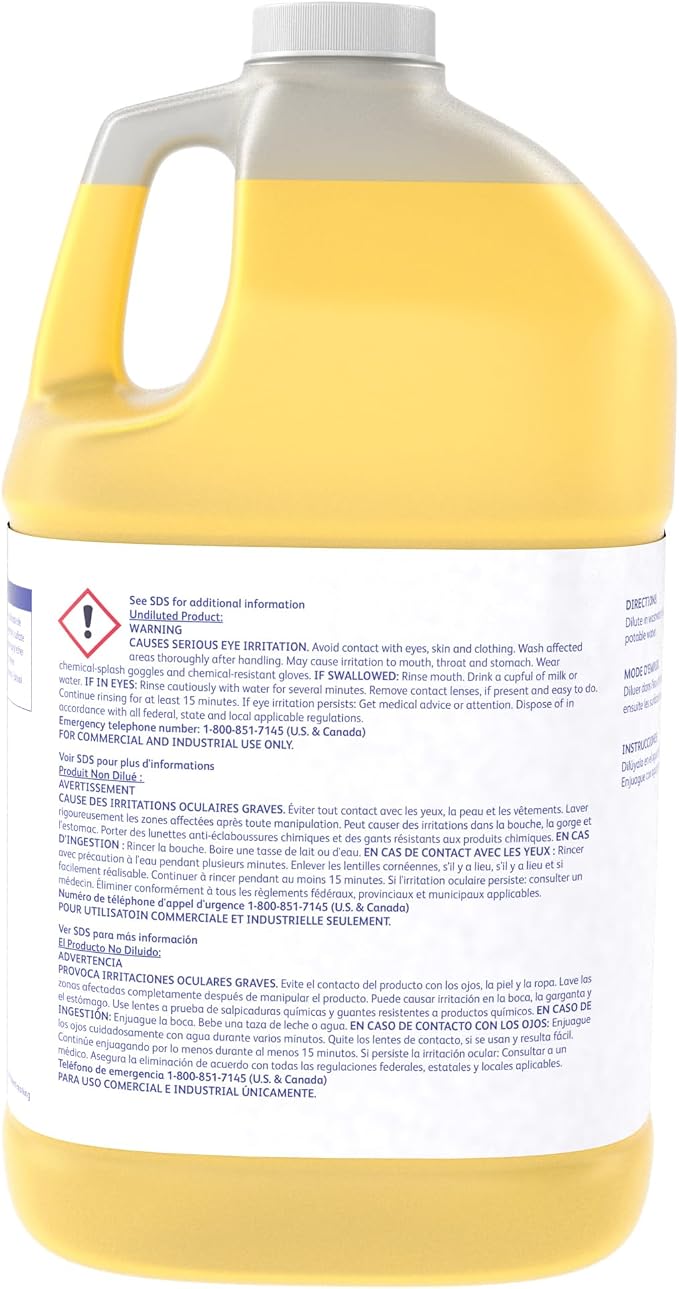 Diversey Limon Pot & Pan Detergent - Tough On Grease, Easy On Hands - High-Sudsing Liquid Dish Soap Concentrate, Lemon Fresh Scent, 1-Gallon (Pack of 2)