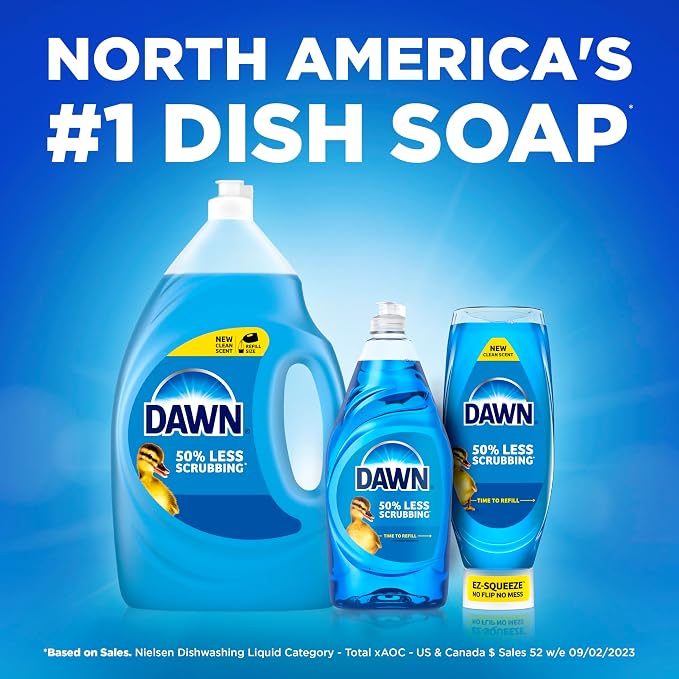 Dawn Ultra EZ-Squeeze Dish Soap,Dishwashing Liquid,Original,22oz,(Pack of 6)