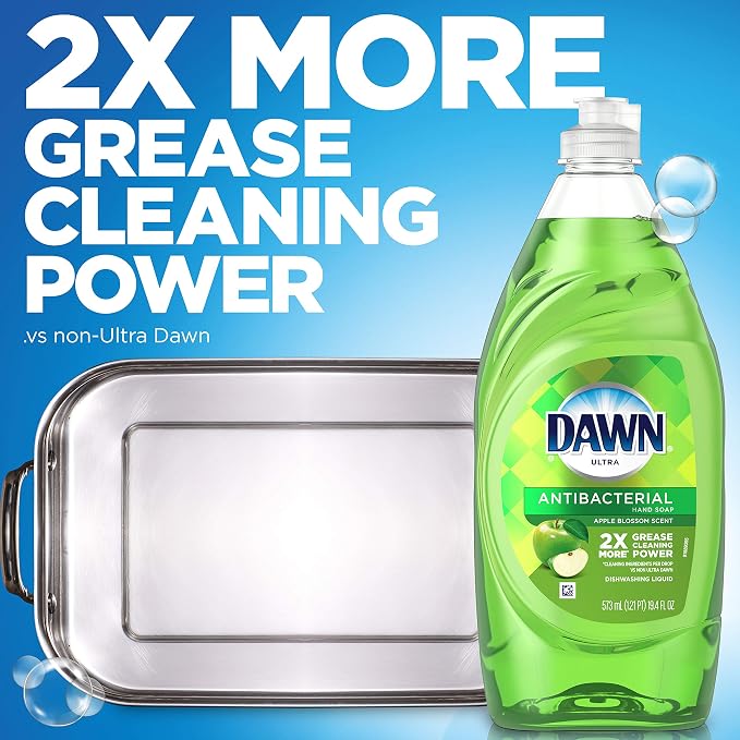 Dawn Ultra Antibacterial Hand Soap Apple Blossom Scent Dishwashing Liquid (2) 28 Ounce Bottles