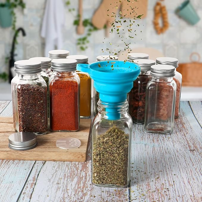 16 Pack 6 oz Glass Spice Jars - Image 3