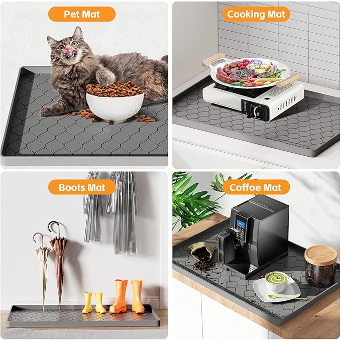 Winisok Silicone Under Sink Mat 22" x 19", Kitchen Essentials and Gadgets - Image 6