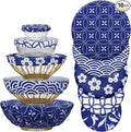 Patelai 10 Pcs Bowl Covers Reusable in 5 Size Stretch Cloth Fabric Elastic Food by Patelai