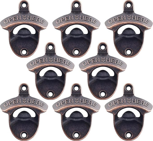 8 PCS Bottle Opener Wall Mount, Vintage Screw in Cola Opener Bulk by Wallmountedbottleopener