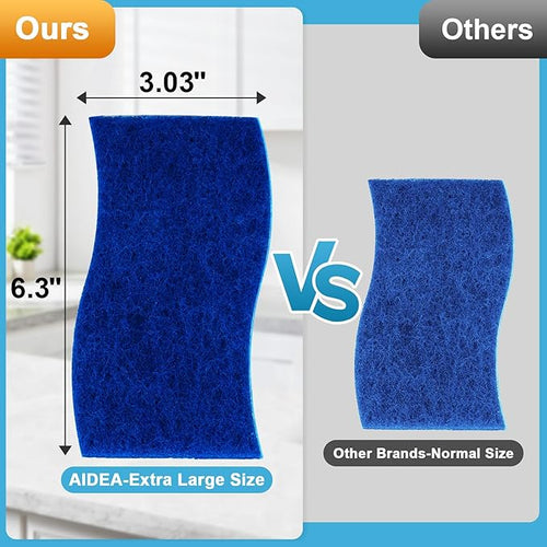 AIDEA XL Scrub Sponges Non-Scratch 6Count, Extra Large Sponges Kitchen - Image 2