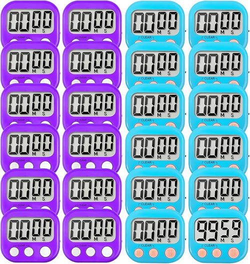 24 Pack Digital Kitchen Timer Small Classroom Timers by VOULOIR