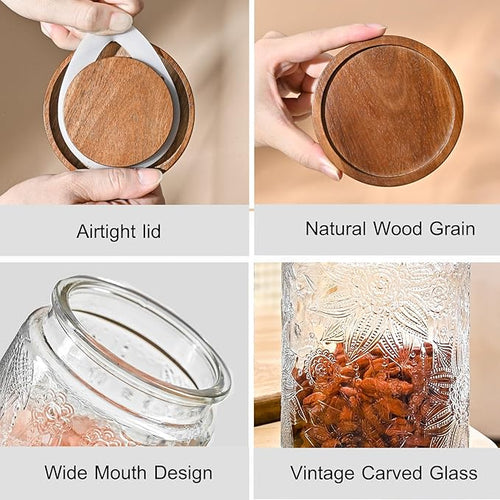 Adodeen 32oz Vintage Glass Jar - Image 2