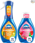 Dawn Dish Soap Spray Kitchen Household Essentials 1 Tropical Blend Starter Kit and Watermelon Refill Combo Pack, 16 oz (each)