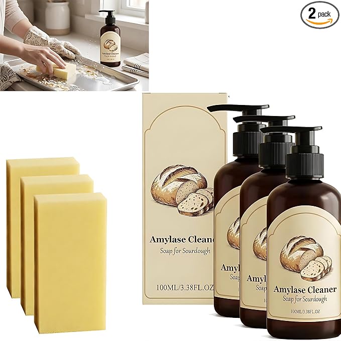 Dough Dissolve Soap For Sourdough, Fast-Acting Dough Cleaning Solution, Sourdough & Baking Mess - Enzyme Powered Formula Breaks Down Stuck-On Dough (2)