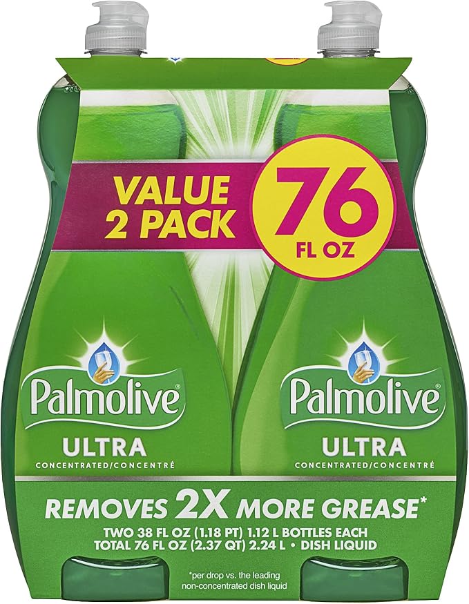 Palmolive Ultra Liquid Dish Soap, Original - 38 Fluid Ounce (Twin Pack)