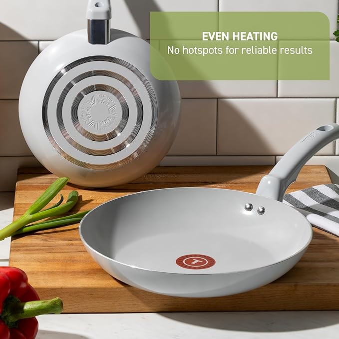 T-Fal Refresh Ceramic Nonstick Frying Pan 2-Pc Set, Oven Broiler Safe up to - Image 5