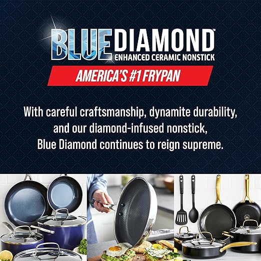 Blue Diamond Hybrid Nonstick Stainless Steel 1.57QT Saucepan - Image 7