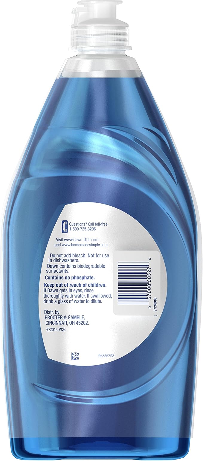 Dawn Ultra Dishwashing Liquid Dish Soap Original Scent, Two 21.6 oz Bottles