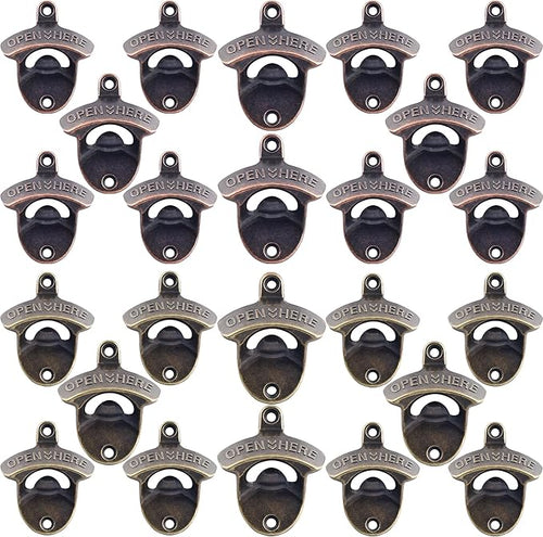 24 PCS Beer Opener Wall Mounted Bulk, Antique Copper Bronze Wall Bottle Opener by Wallmountedbottleopener
