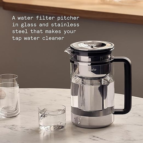 Aarke Purifier - Premium Glass and Stainless Steel Water Filter Pitcher - Image 2